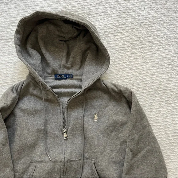 Polo Ralph Lauren Gray Zip up Hoodie size S - Picture 3 of 7